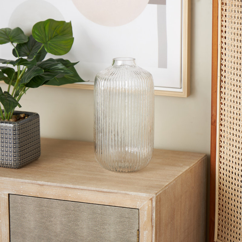 Perry Glass Table Vase, 11" H x 5.8" W x 5.8" D