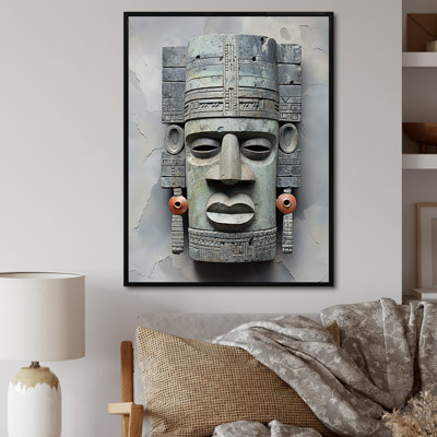 Masque africain Baule Serenity Gray