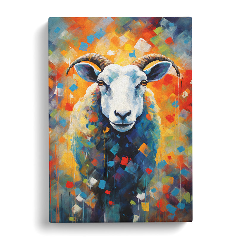 Sheep Abstract - Wrapped Canvas, 60cm H x 40cm W x 3cm D