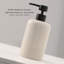 Distributeur de savon 400 ml 13 oz, 2 pièces lotion pour le lavage des mains shampooing pot de savon, bouteilles de pompe à savon en résine de qualité supérieure pour comptoir de salle de bain (beige)