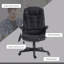 Fauteuil de bureau noir vibrant à 6 points de massage avec chaleur lombaire
