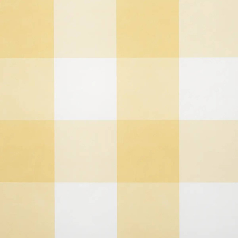 Willa Check Large Wallpaper, Yellow