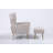 Wickham Upholstered Armchair with Ottoman-450941653