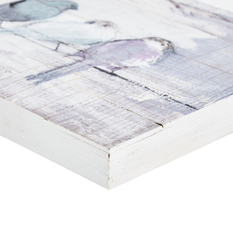 Décoration murale panneau de planche de bois peint à la main, gris récupéré avec bords blanchis, style, l 30 po x H 12 po P 1,5 po, par Summers Art, et blanc, flair, création de Summers