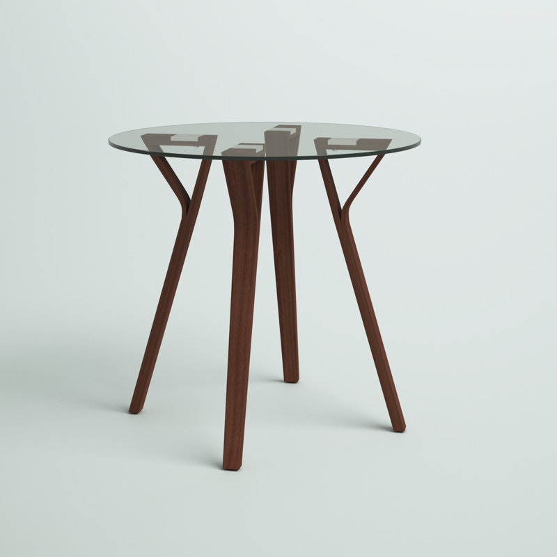 Elzada Round Glass Top Dining Table