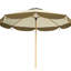 Parasol de patio de 8,7 pi, conception aérée, tissu Upf 50+, huit baleines en acier et loquet pour la sécurité de l'auvent extérieur, fixation
