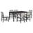 7-Piece Retro Dining Table Set For 6, 1 Rectangular Wood Dining Table Set For 6 With Upholstered Chairs For Dining Room And Kitchen (Espresso)