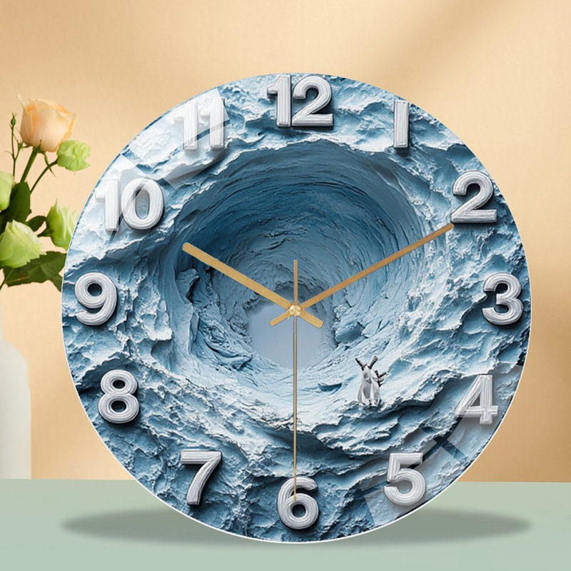 Horloge murale en verre 12 po