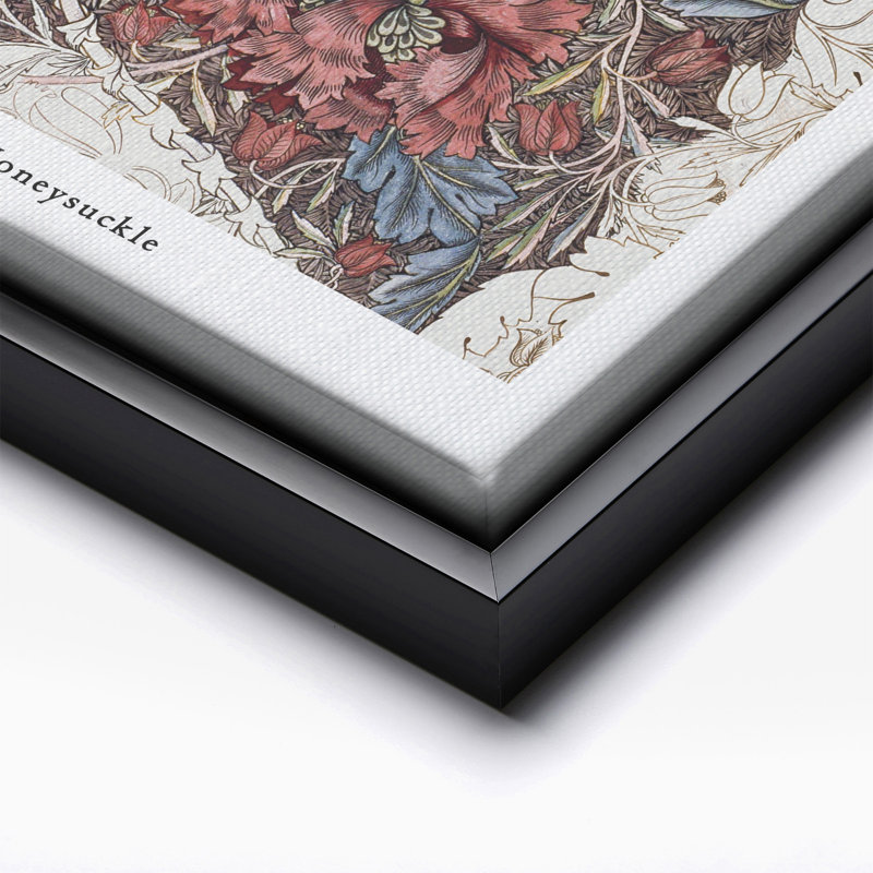 William Morris - Chèvrefeuille No2, Black Framed, Canvas, 11"H x 14"W