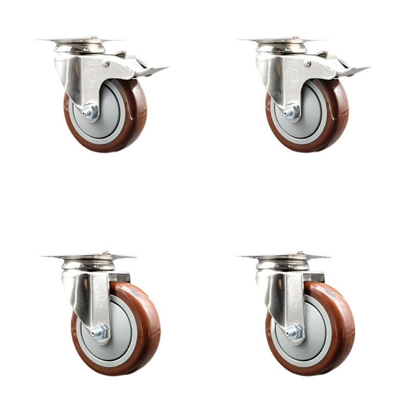 Polyurethane Casters, Red