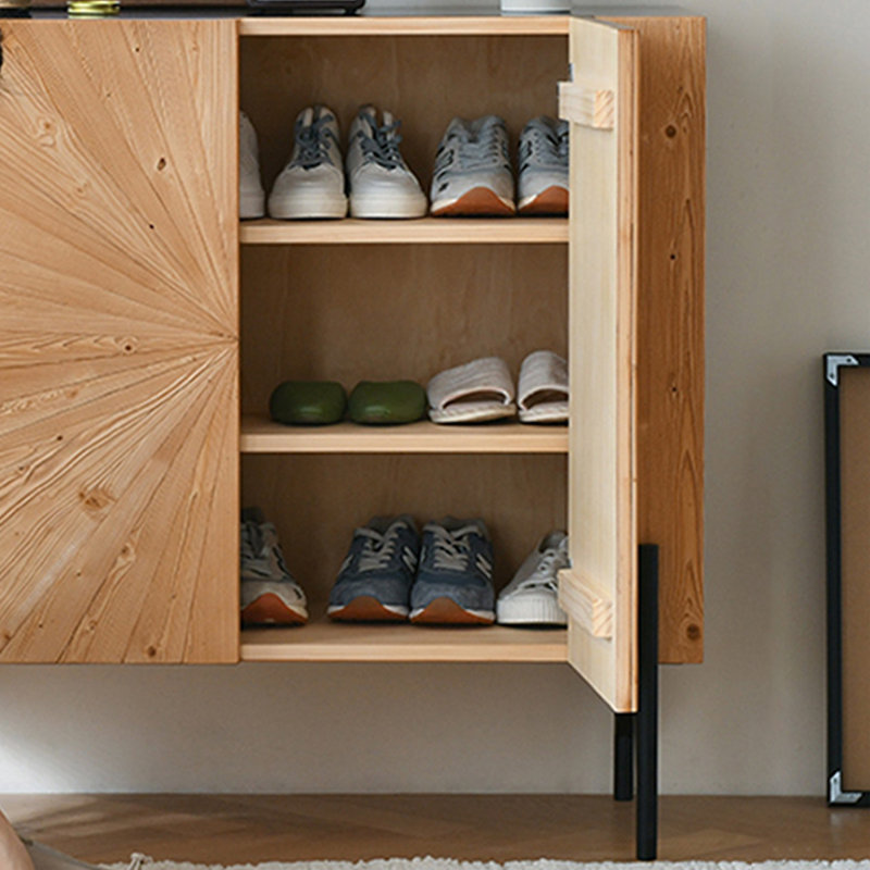 Rangement à chaussures moderne en bois massif Burlywood