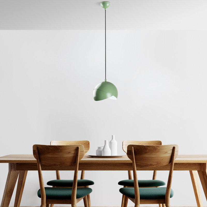 Élégant lustre menthe à hauteur réglable, structure en métal, plaque de base de 7,9 po x 5,9 po | Hauteur totale: 8,7 po à 44,9 po | 1 x douille E27 (40 W maximum) | Éclairage élégant pour le salon, la salle à manger ou la chambre à coucher