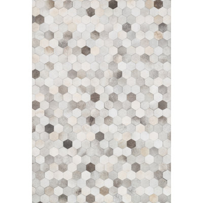 Murtaz Cowhide Geometric Indoor Rug
