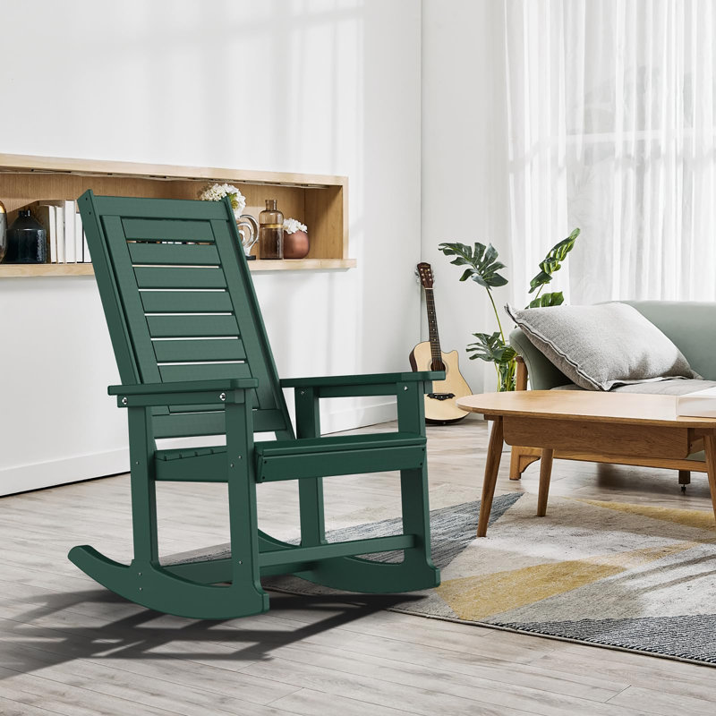 Outdoor Rocking Chairs  Set of 2, Forest