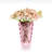 Pink Pyramid Glass Table Vases