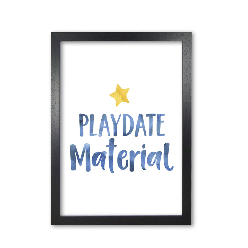 Playdate Material - Painting, Black Grain Frame, 42 cm H x 30 cm W x 5 cm D