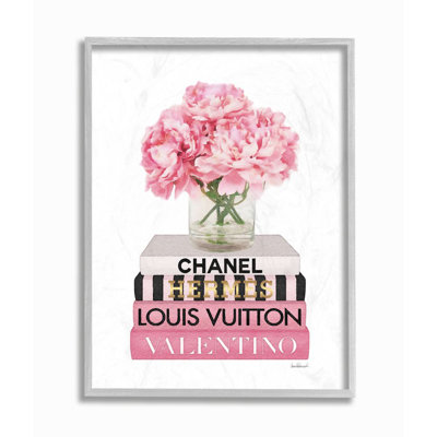 " Roses On Top Of Pink Fashion Icon Books " by Amanda Greenwood