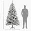 Arbre de Noël artificiel enneigé 7,5 pi avec branches réalistes-1838800703