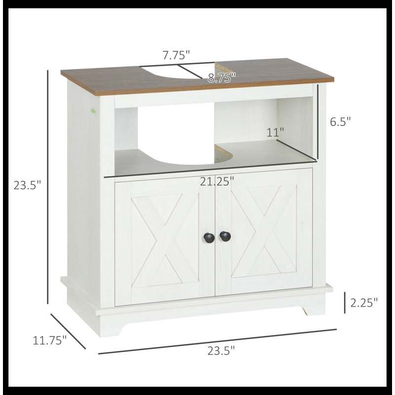 Ensemble de meuble-lavabo simple 23,50 po avec plateau en céramique Kristianna