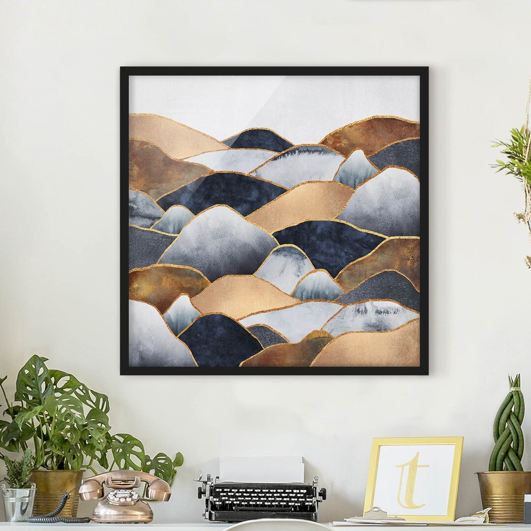 Gerahmtes Poster Golden Mountains