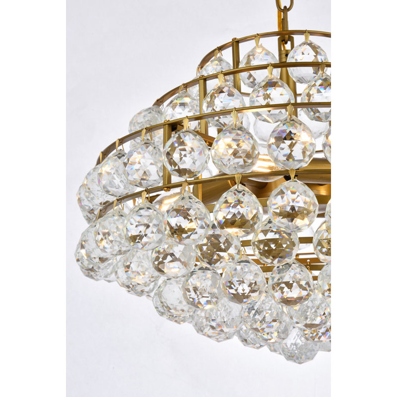 Kieron 5 - Light Unique/Statement Pendant, 73" H x 18" W x 18" D, Brass