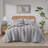 3 PCS Full/Queen Poly   Quilt Set Gray