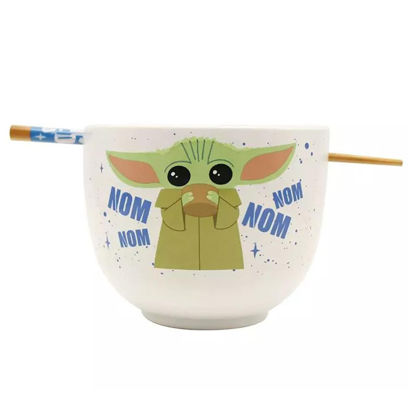 24 oz. Star Wars Mandalorian Nom Nom Child Ceramic Ramen Bowl