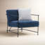 Chaise rembourrée en lin Wynda
