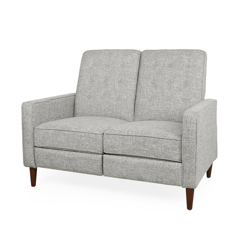 Annchen 48.75'' Wide Manual Club Recliner, Light Gray 100% Polyester