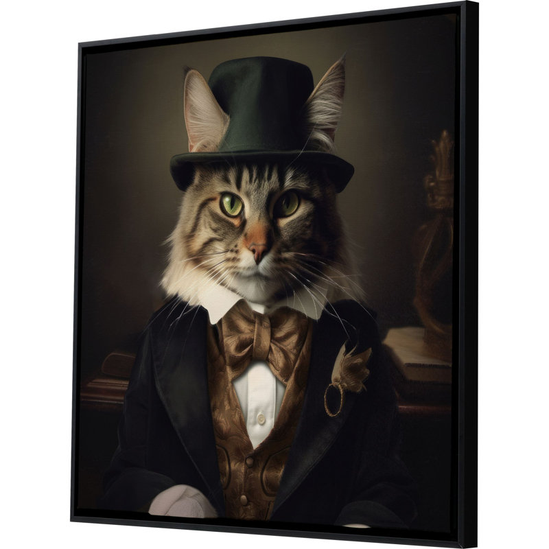 "Charmant chat" par Lazar, toile sur toile