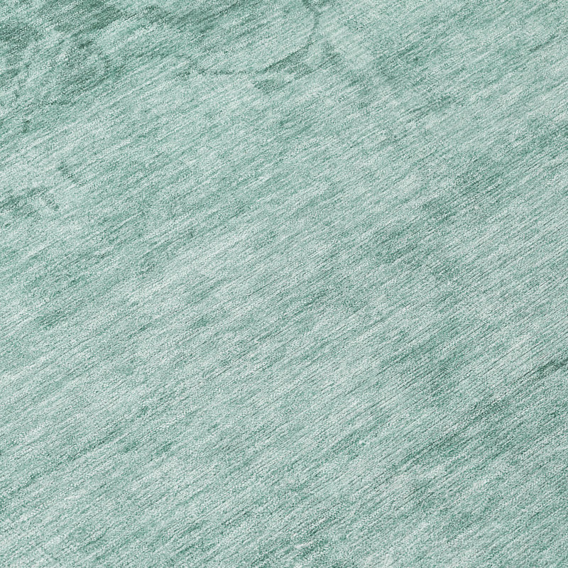 Charix Teal Washable Indoor-Outdoor Rug - LOOMLAN, 10' x 14'