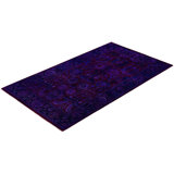 Overdyed One-of-a-Kind 3' 1" X 5' 2" Hand Knotted Area Rug