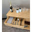 Solid Bamboo Kitchen Cart 2 Drawer 2 Shelf