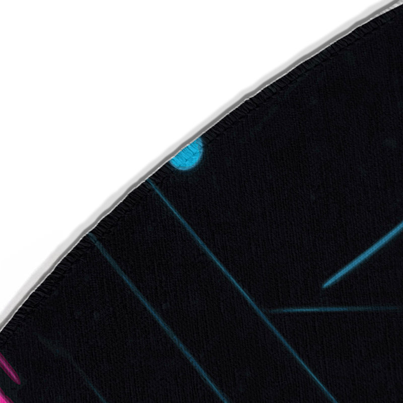 Pixel Rift Indoor And Outdoor Area Rug, Round 5'