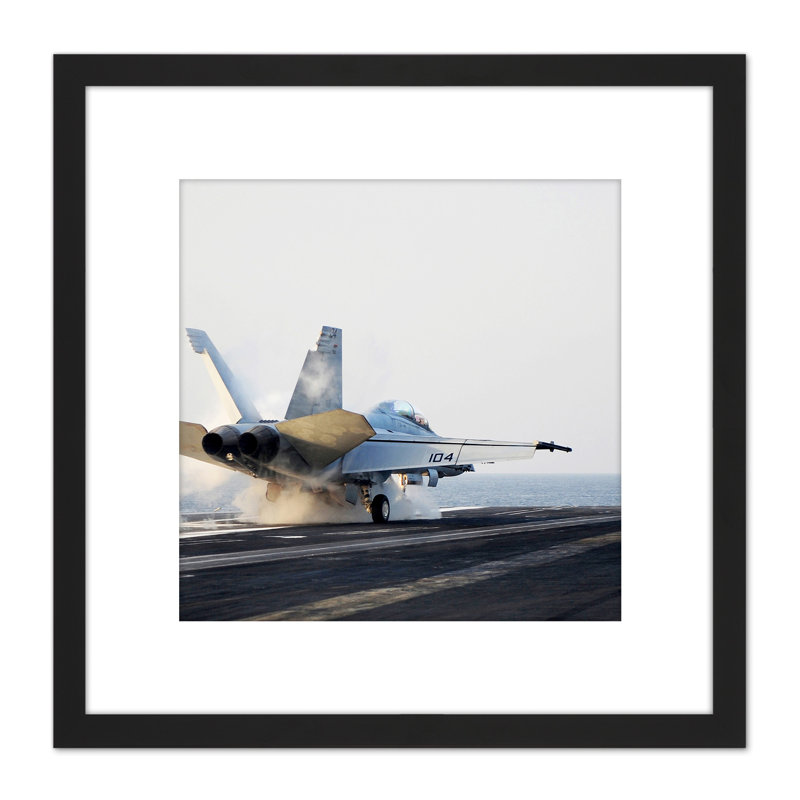 Military USA Navy FA-18F Super Hornet Aircraft Jet - Single Picture Frame Print