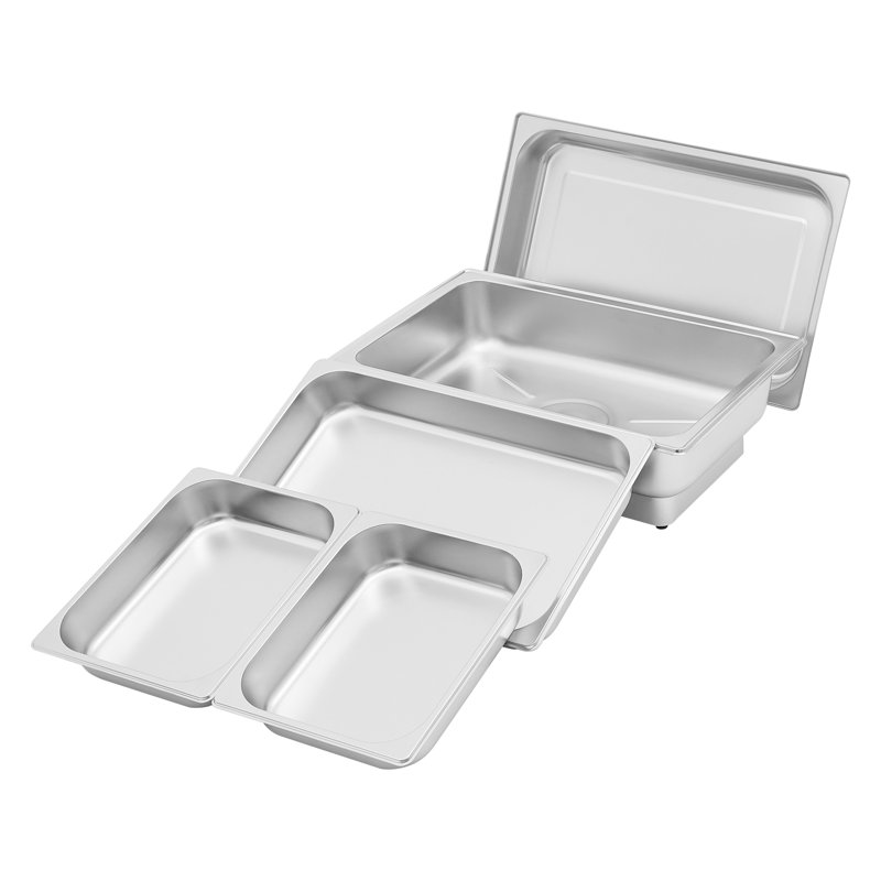 Chauffe-eau électrique à commande tactile - couvercle à poignée portative, 1 grand + 2 petits compartiments
