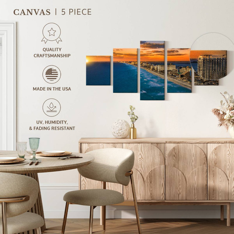 Cancun Seaside Town, 42" H x 92" W