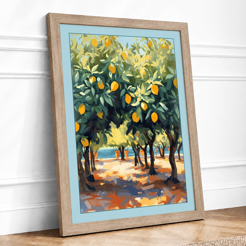 Lemon Grove at Noon Coastal - Framed Print, A1 - 84.1 x 59.4 cm, Oak