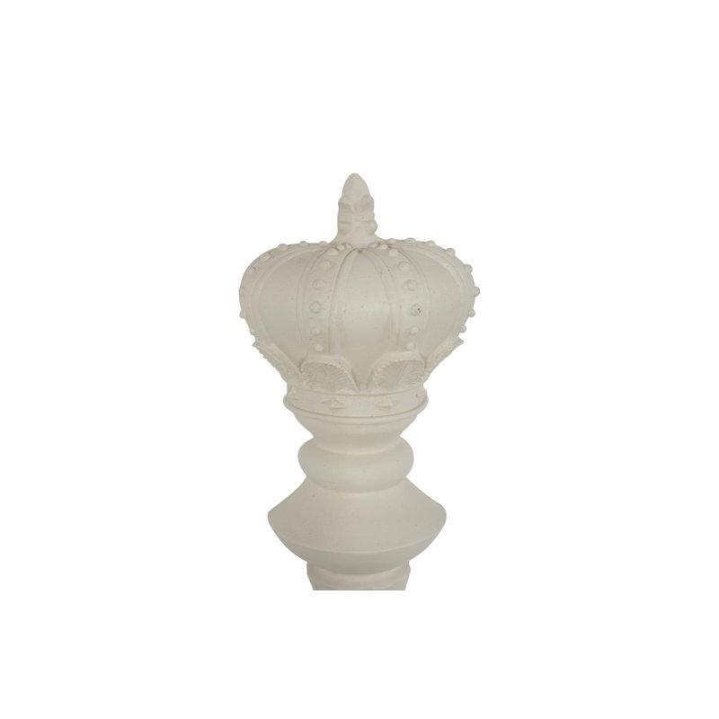 King Chess Wall Decor, Cast Stone White, Cast Stone White