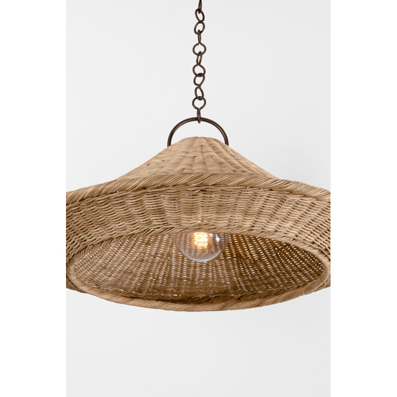 Baychester 1 Light Pendant, 15" H x 32" W x 32" D
