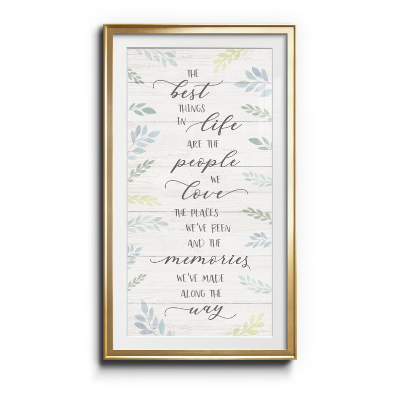 Best Things - Print, H 10,5 po x l 18,5 po x P 1,5 po, Or