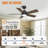 Smart Ceiling Fan With Reversible Blades, Remote & App Control, Led Light, And Dc Motor-1863083305-1863083306