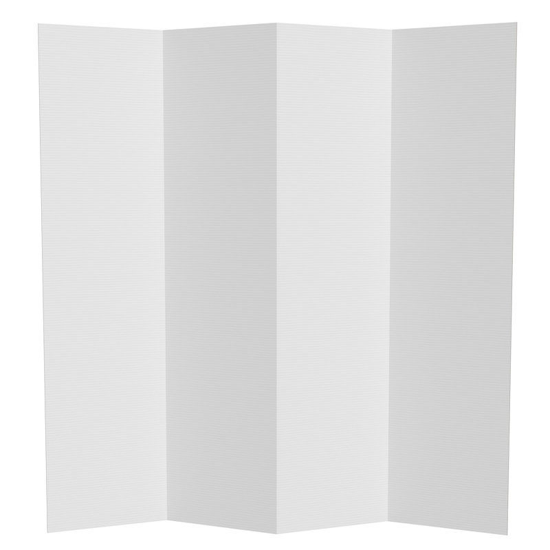 Paravent en carton Kuuda High, 4, Blanc, Remise de rangement en métal H 6 pi