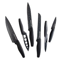  MICHELANGELO Kitchen Knife Set, 10 Piece with Nonstick Colored  Coating, Sharp Stainless Steel Kitchen Knife Set, 5 Patterned Knives & 5  Sheath Covers: Home & Kitchen