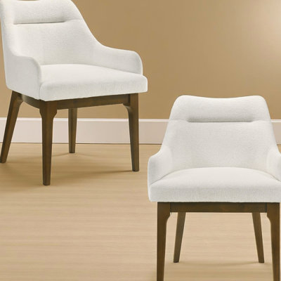 Chenille Vintage Oak Side Chair Of 2, With Padded Seat And Back, 4.13"h Cushion Thickness, Structure, Rubber Wood, Venner, Nature Marble, Bent 220lbs
