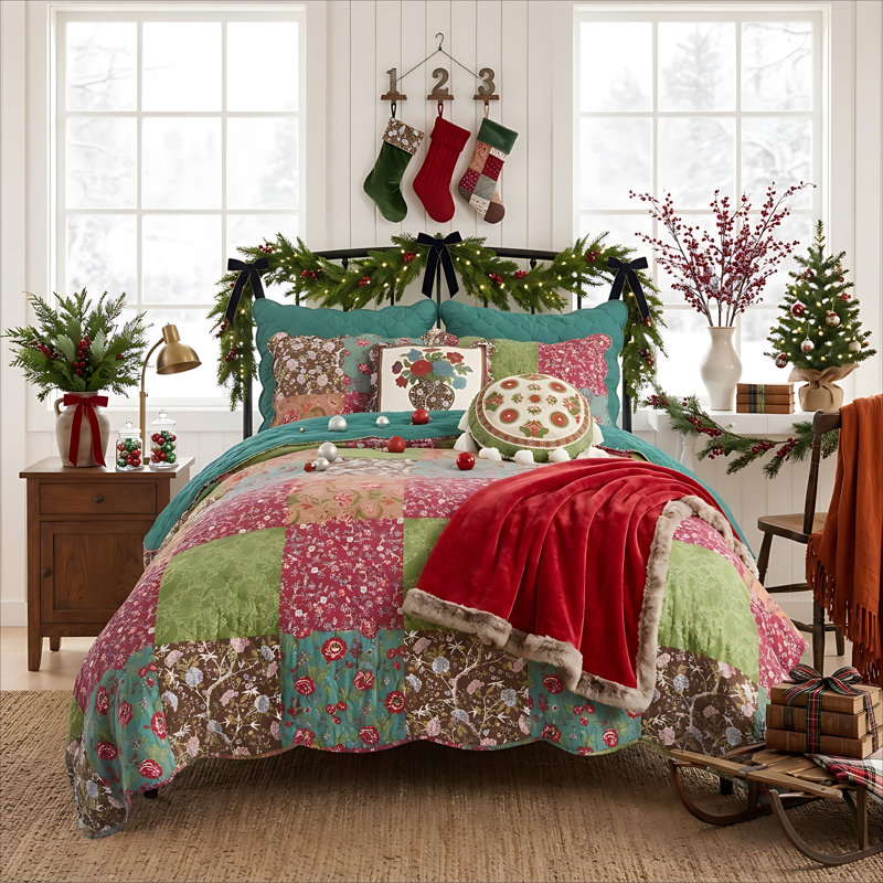 Ensemble de courtepointe multicolore Danica de Greenland Home Fashions – Twin/XL, 2 pièces, Simple/Simple TG