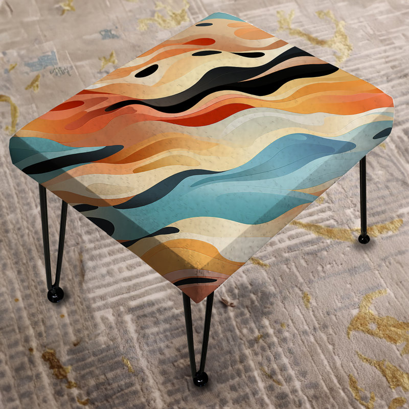 Desert Mirage Multicolor - Abstract Rectangle Ottoman