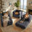Convertible Corduroy Sleeper Sofa Bed, 3-Position (Sofa/Recliner/Bed) with High-Density Foam, No Assembly Required, Vacuum-Compressed for Easy Shipping-180198934