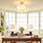 Hassler 19'' 4 - Light Natural Rope/Patinaed Brass Finish Fandelier with Remote Control