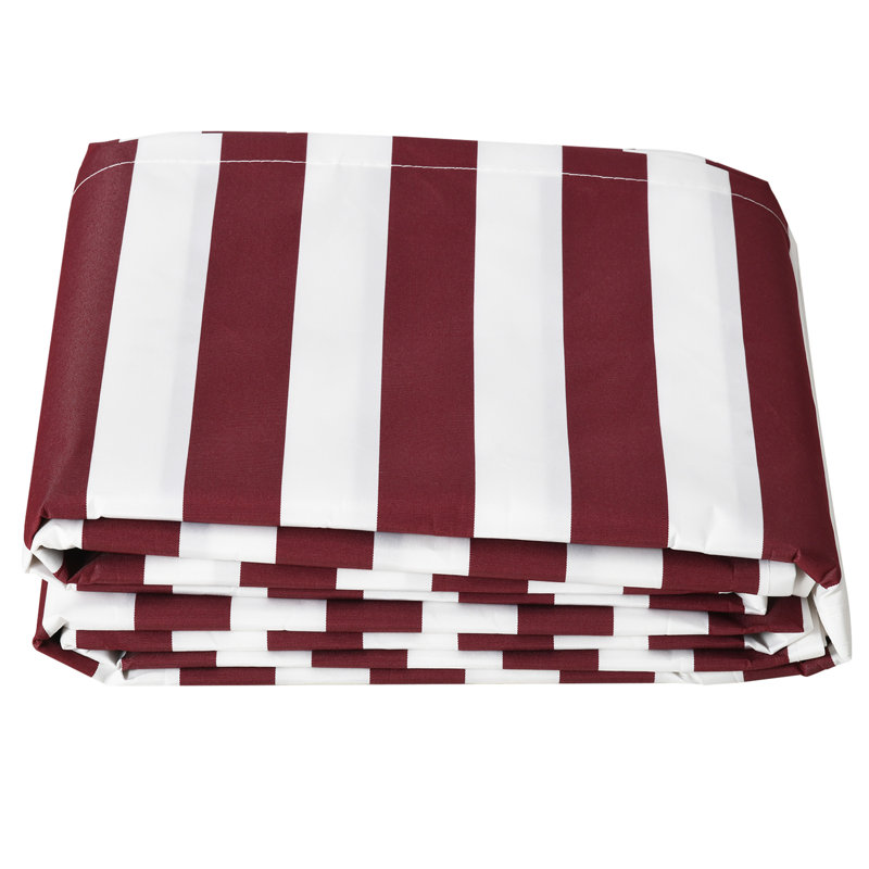 Tissu de remplacement pour auvent rétractable, Rouge / Blanc